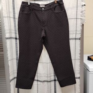 Talbots Women’s Dark Pants with Red Dots